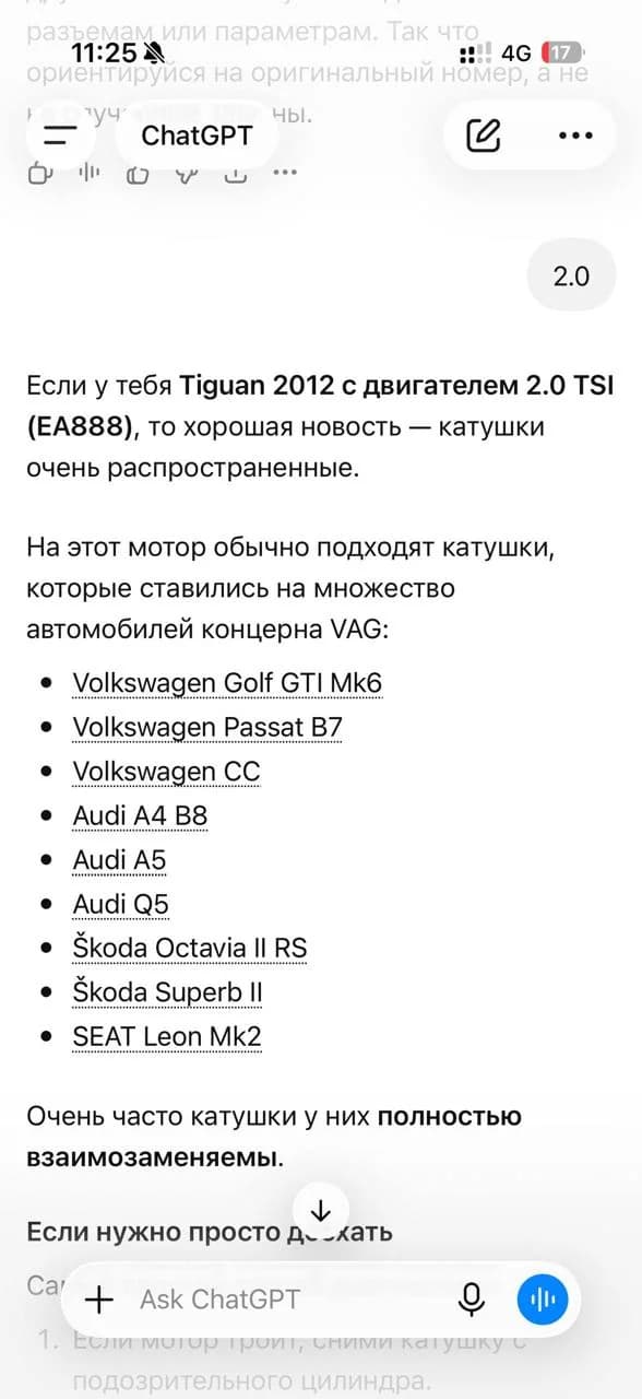 Тигуан 2012 TSI - помощь с катушкой - 1